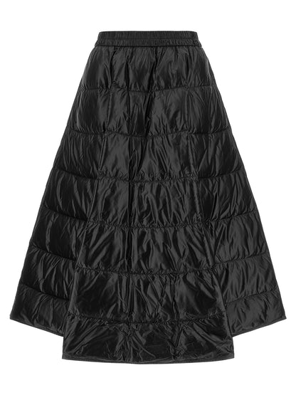Moncler Black Polyamide Midi Skirt