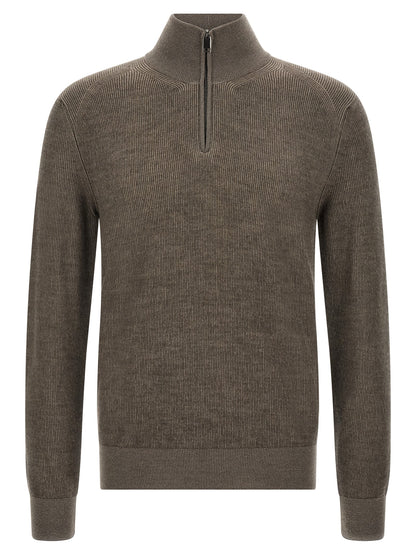 Brioni Brown Cashmere Cardigan