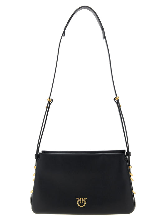 PINKO Black Calfskin Crossbody Bag