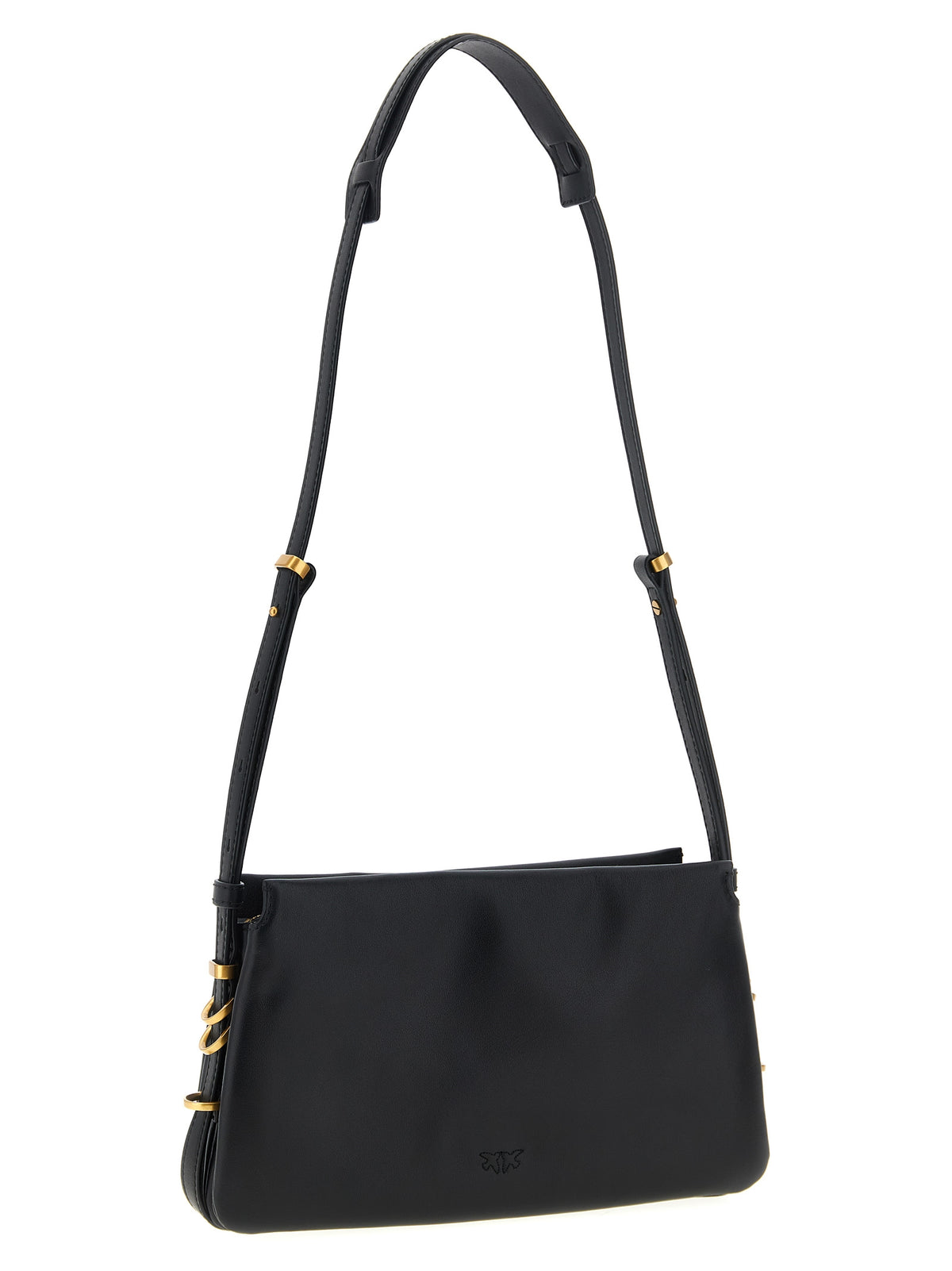 PINKO Black Calfskin Crossbody Bag