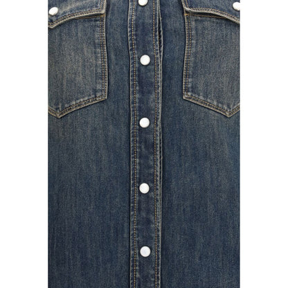 Fendi Blue Cotton Casual Dress