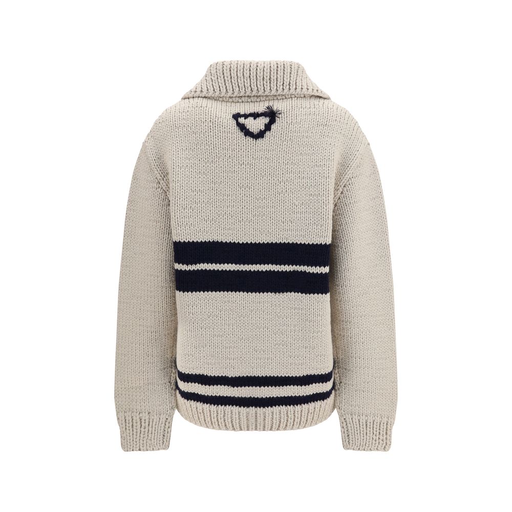 Prada Beige Wool Oves Aries Cardigan