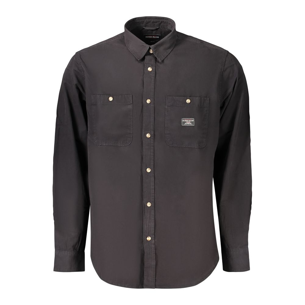 Guess Jeans Black Cotton Men's Shirt