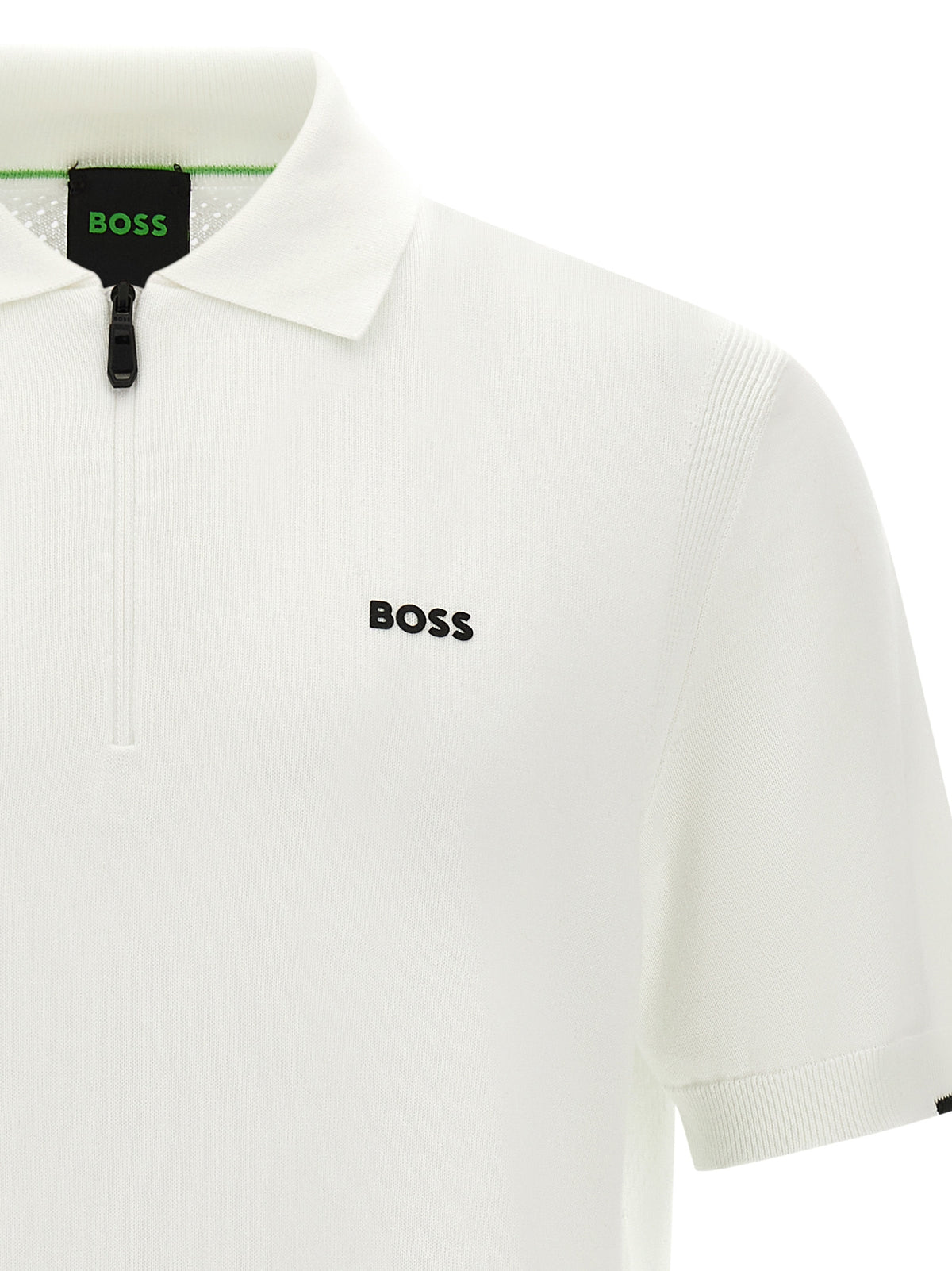 Hugo Boss White Cotton Polo Shirt