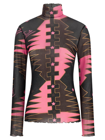Emilio Pucci Multicolor Polyamide Long Sleeve T-Shirt