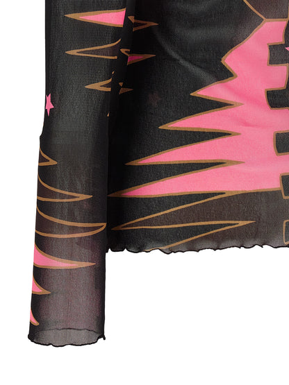 Emilio Pucci Multicolor Polyamide Long Sleeve T-Shirt