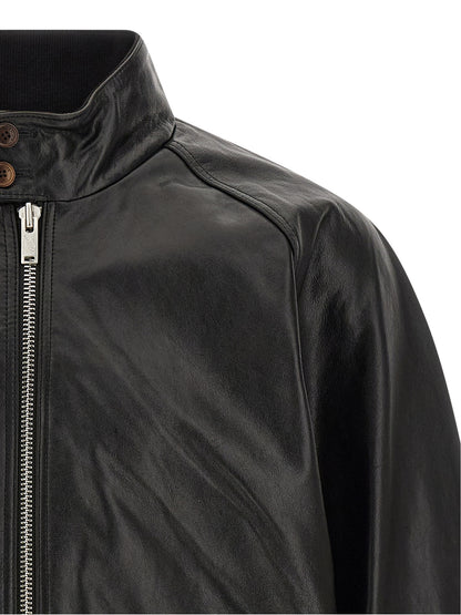 Baracuta Black Cowhide Leather Jacket