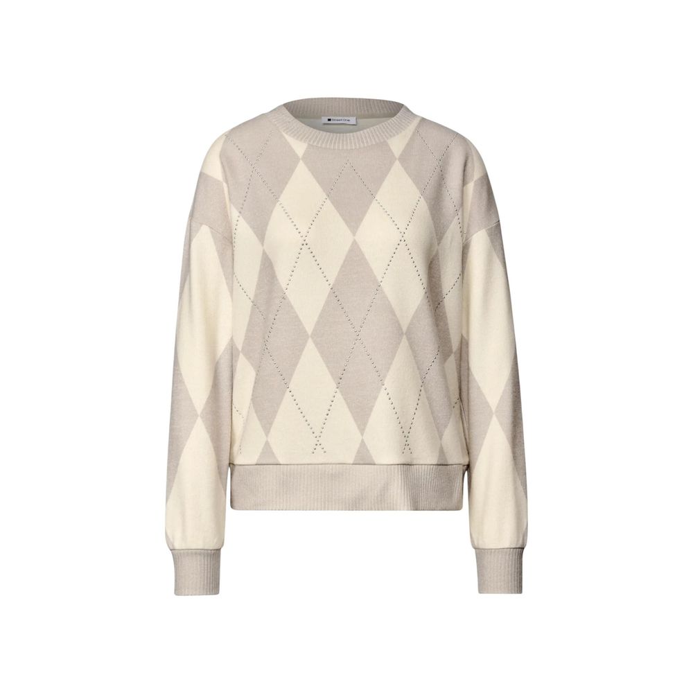Street One Beige Polyester Sweatshirt