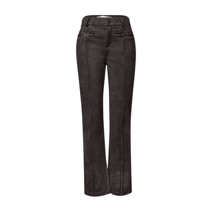 Street One Brown Polyester Casual Pants