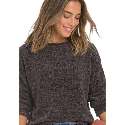 Street One Brown Polyester Sweatshirt