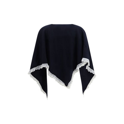 Ganni Black Wool Oves Aries Scarf