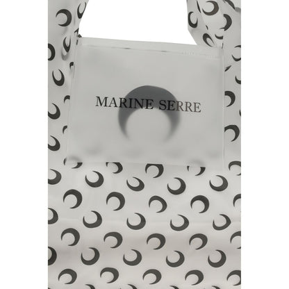 Marine Serre White Polyurethane Shoulder Bag