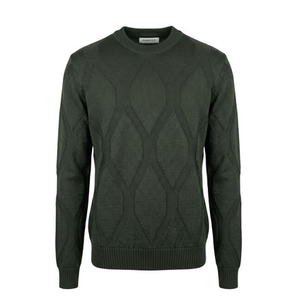 Roberto Pepe Luxury Green Wool Men's Sweater