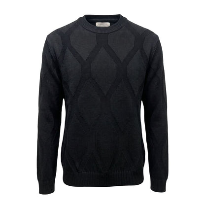 Roberto Pepe Luxury Black Wool Men Sweater