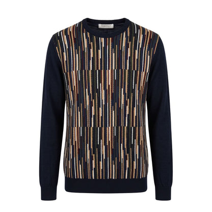 Roberto Pepe Luxury Blue Wool Men's Sweater