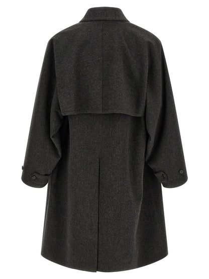 Jil Sander Gray Wool Coat