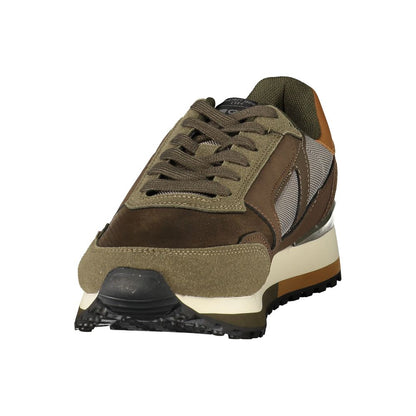 Gas Brown Polyurethane Men's Sneaker