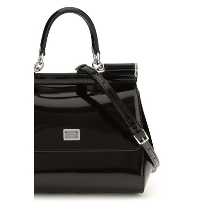 Dolce & Gabbana Black Calf Leather Bos Taurus Handbag