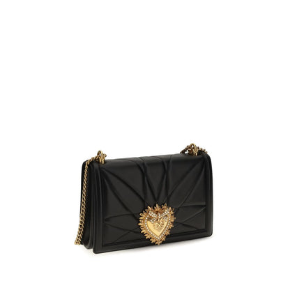 Dolce & Gabbana Black Lamb Ovis Aries Shoulder Bag