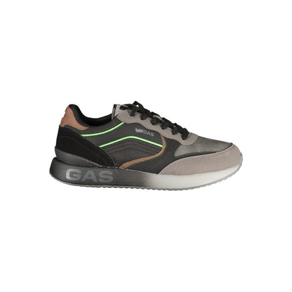 Gas Black Polyurethane Mens Sneaker