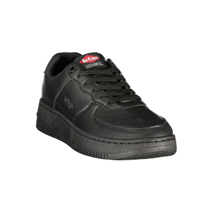LEE COOPER Black Polyester Athletic Sneakers