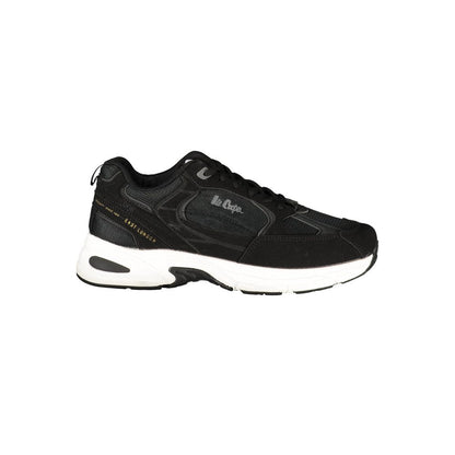 LEE COOPER Black Polyester Athletic Sneakers