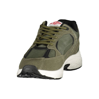 LEE COOPER Green Polyester Athletic Sneakers