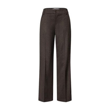 Street One Brown Polyester Casual Pants