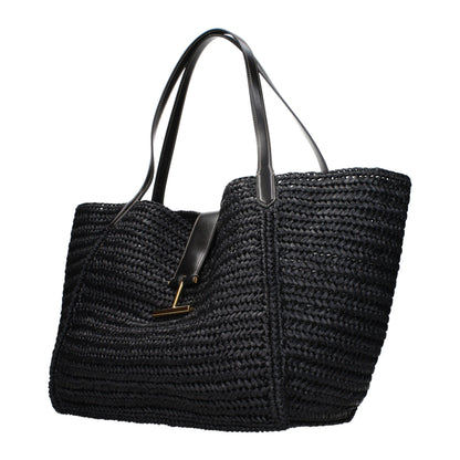 Tom Ford Black Raffia Shoulder Bag