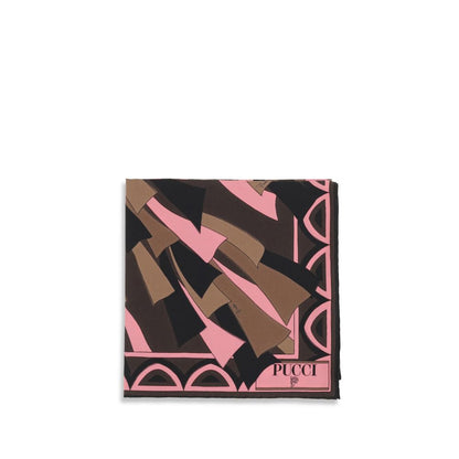 Scarf by Emilio Pucci for women in silk multicolor & print features a timeless silhouette, artfully capturing the essence of the timeless Silk Square Scarf design for a sophisticated look.