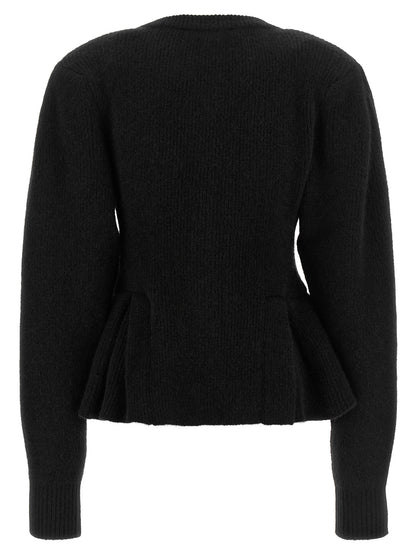 ROTATE BIRGER CHRISTENSEN Black Wool Cardigan
