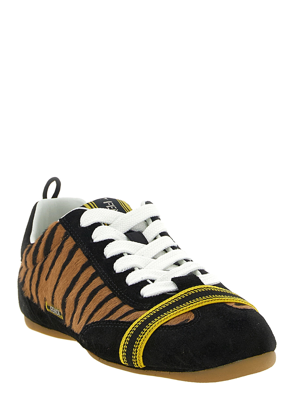 Fendi Brown Calfskin Athletic Sneakers