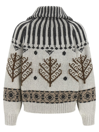 Brunello Cucinelli Multicolor Cashmere Cardigan