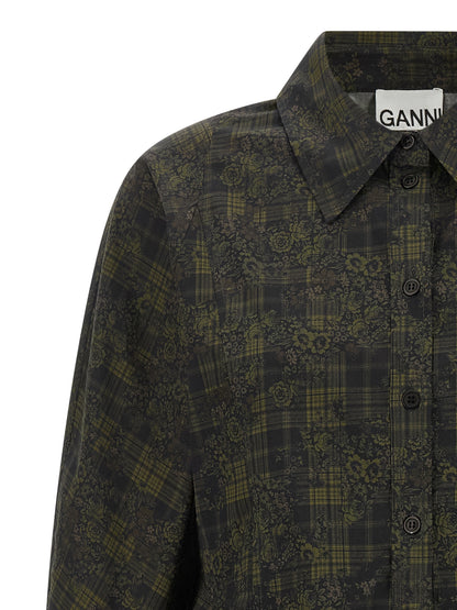 Ganni Bicolor Organic Cotton Blouse