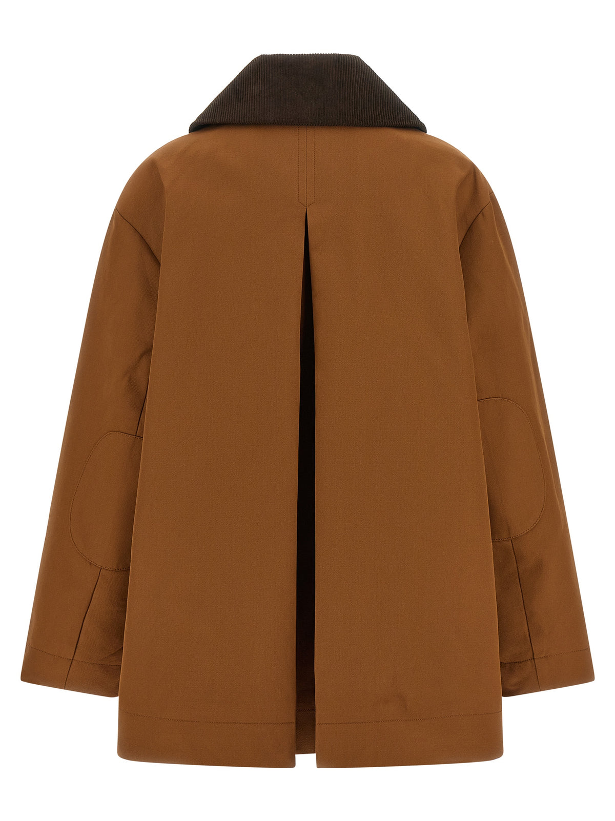 Ganni Brown Recycled Polyester Full-Length Jacket