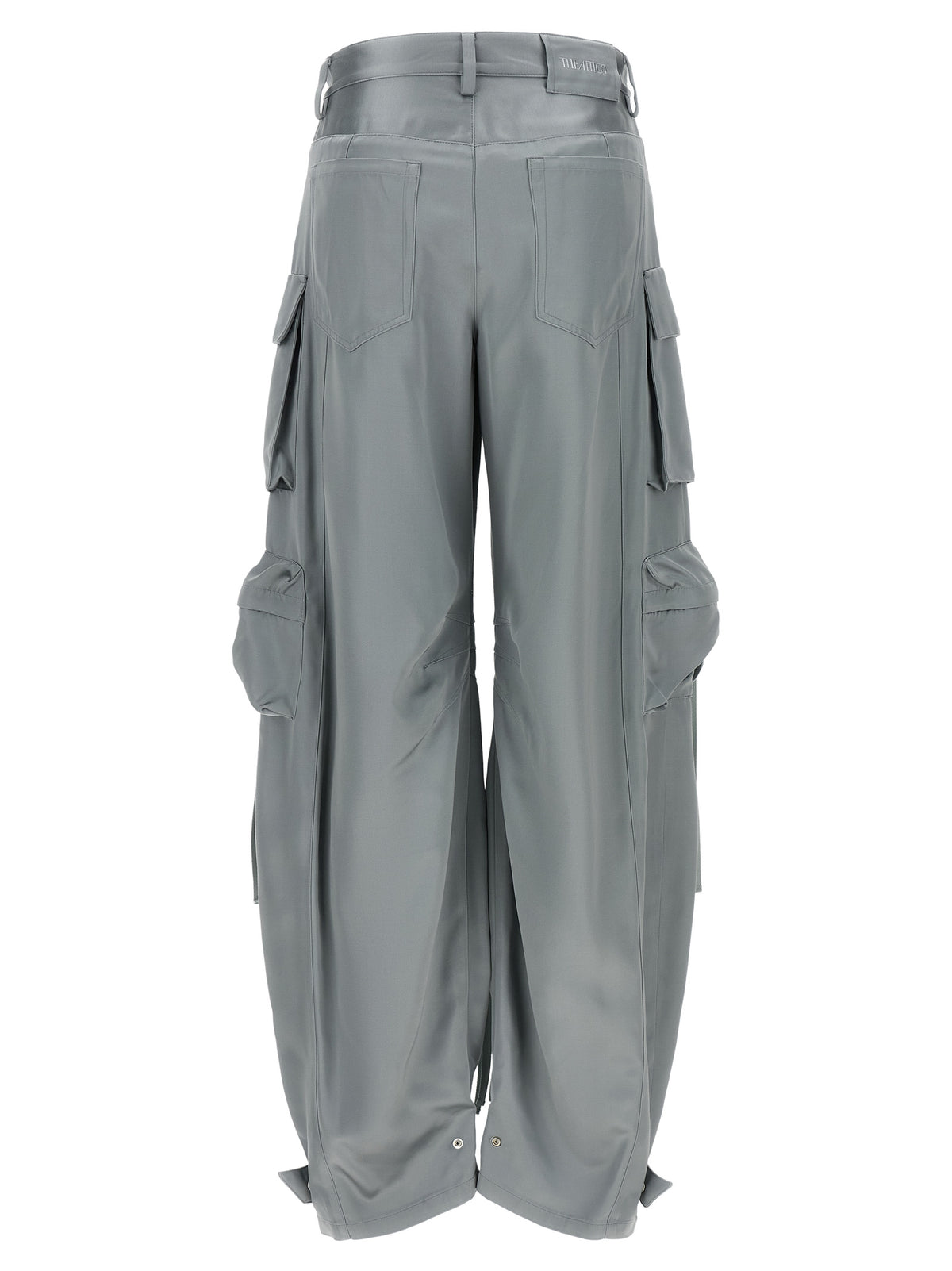 The Attico Gray Viscose Cargo Pants