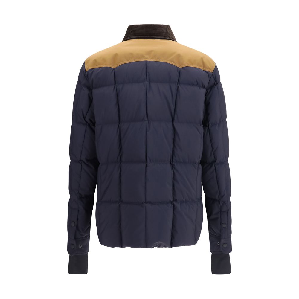 Moncler Grenoble Blue Polyamide Full-Length Jacket