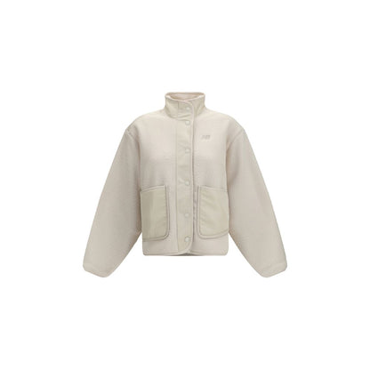 New Balance White Recycled Polyester Shell Jacket