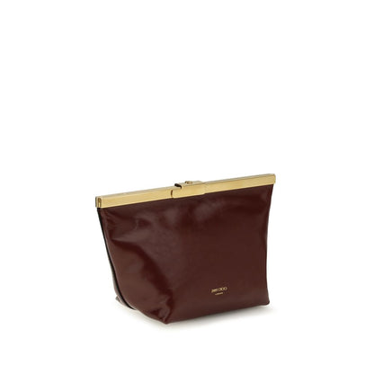 Jimmy Choo Bordeaux Calf Leather Bos Taurus Shoulder Bag