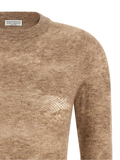Brunello Cucinelli Beige Silk Cardigan