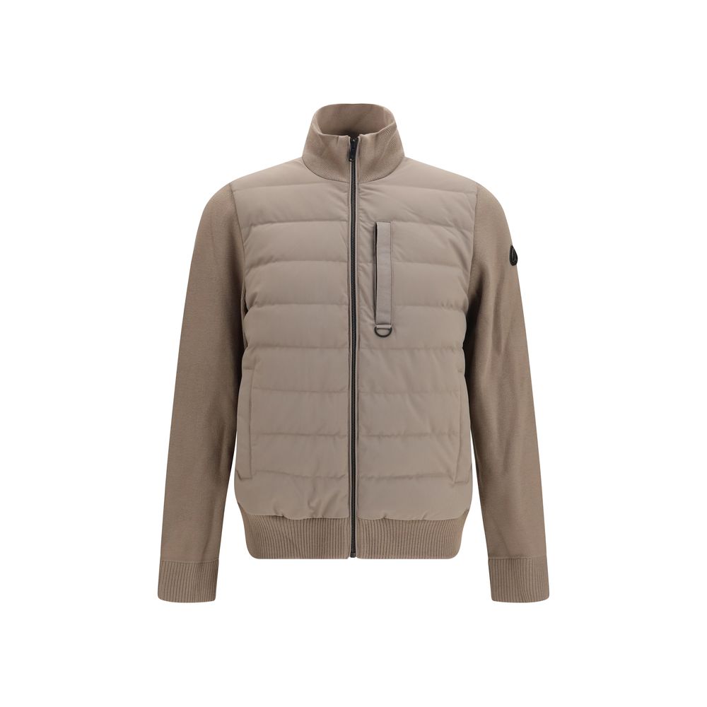 Moose Knuckles Men's High Collar Polyester & Viscose Puffer Jacket - Bicolour