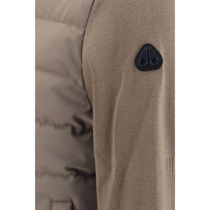 Moose Knuckles Men's High Collar Polyester & Viscose Puffer Jacket - Bicolour