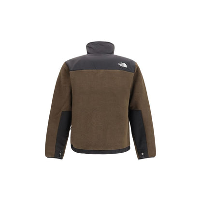 The North Face Men's Fleeced Polyester Windbreaker Jacket - Black Brown Patterned
