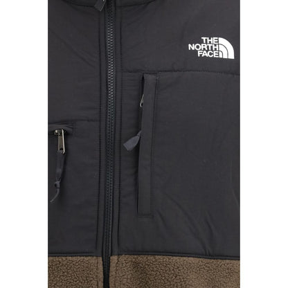 The North Face Men's Fleeced Polyester Windbreaker Jacket - Black Brown Patterned
