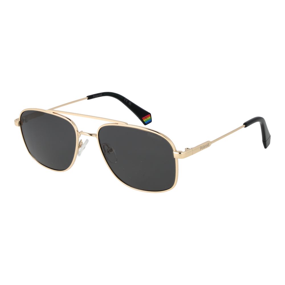 Polaroid Gold Metal Sunglasses