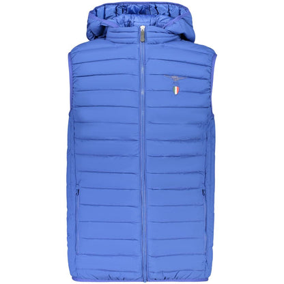 Accademia Militare Blue Polyester Sleeveless Jacket