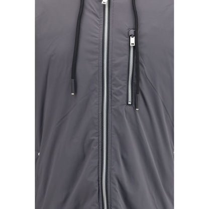 Moose Knuckles Gray Nylon Full-Length Jacket