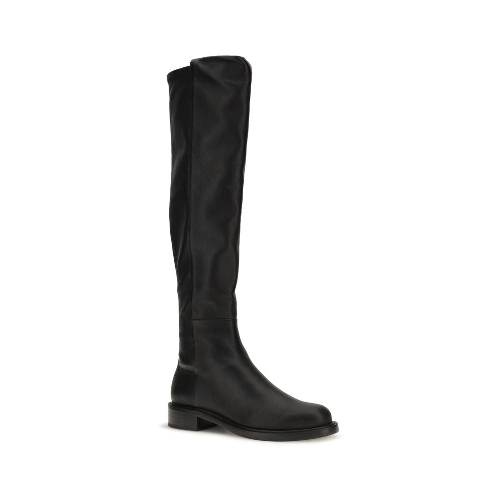 Stuart Weitzman Black Napa Leather / Calf Bos Taurus Over The Knee