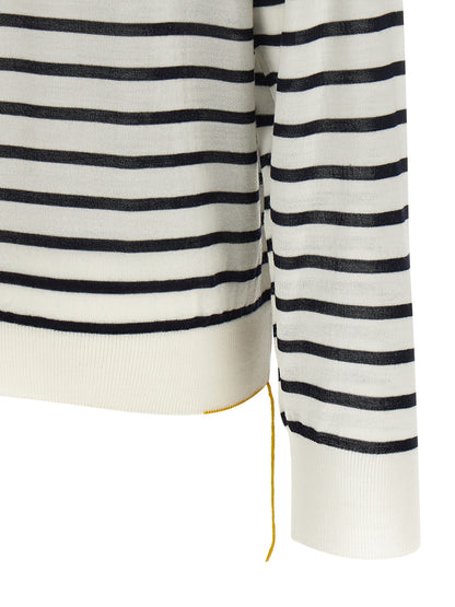 Fendi Bicolor Virgin Wool Cardigan