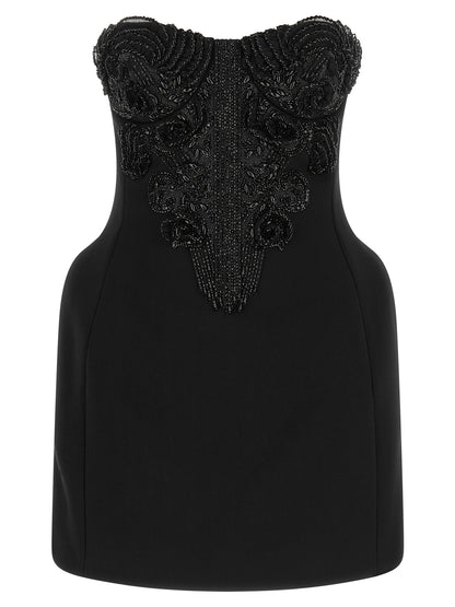 Elisabetta Franchi Black Polyester Short Dress